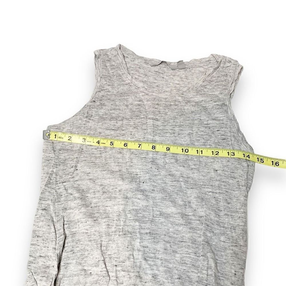Athleta 100% Linen Twist Knot Zephyr Tank Top in Space Dye Gray Women’s Size XS - Picture 7 of 8